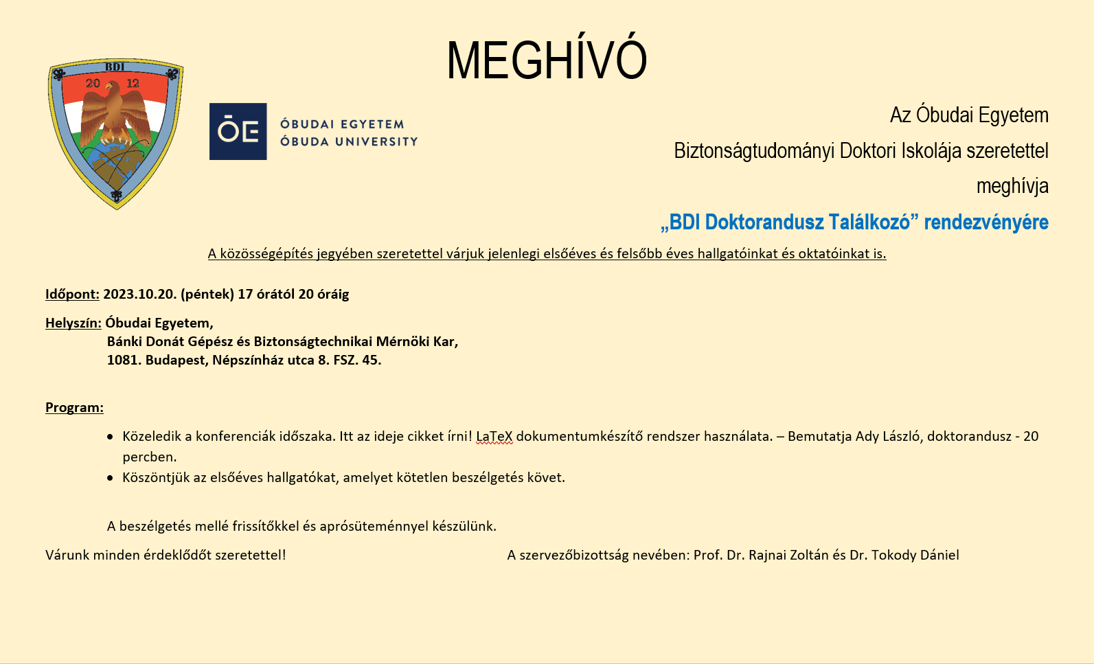 BDI Doktorandusz Találkozó